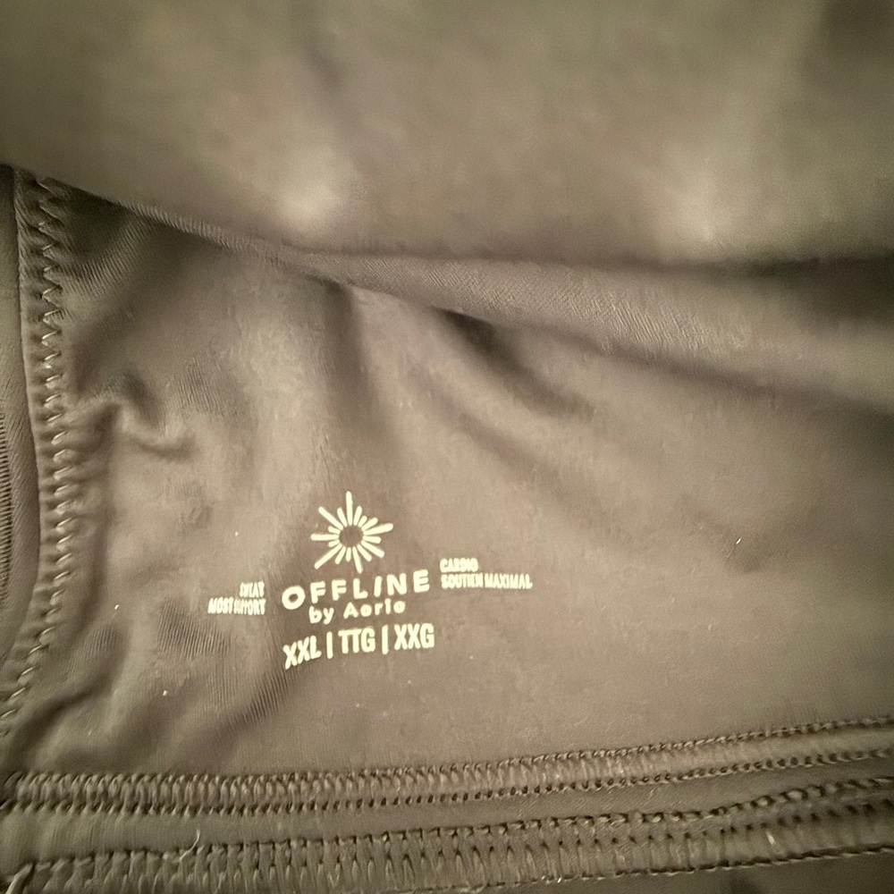Offline by Aerie Black Mesh Sports Bra - Picture 4 of 4